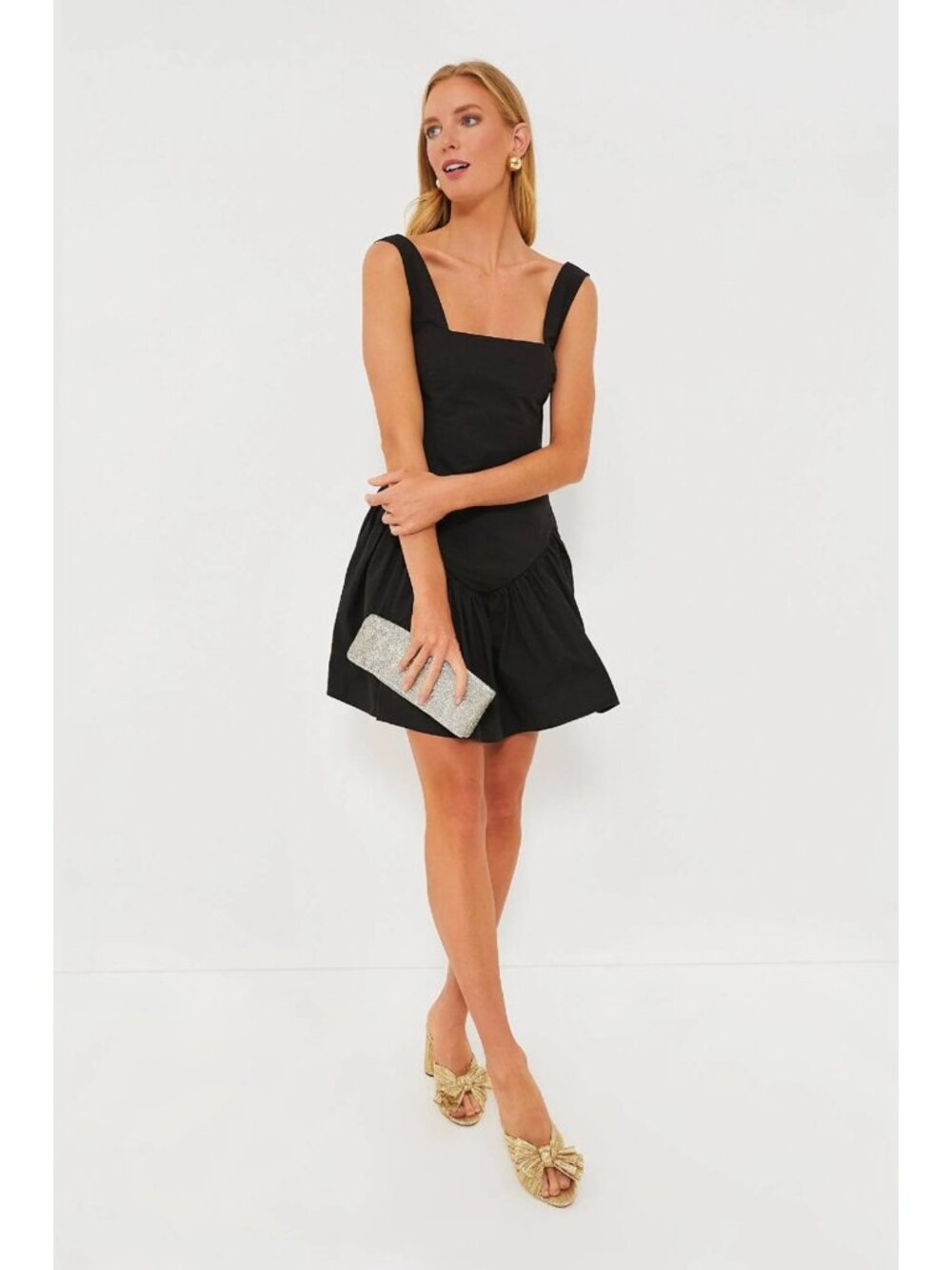 OPT One Pretty Thing Black Sleeveless Savvas Tie Shoulder Mini Dress size S NWT - Picture 3 of 9